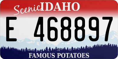 ID license plate E468897