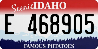 ID license plate E468905