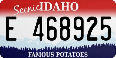 ID license plate E468925