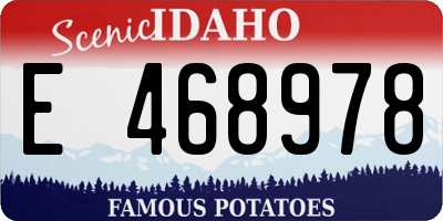 ID license plate E468978