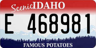 ID license plate E468981