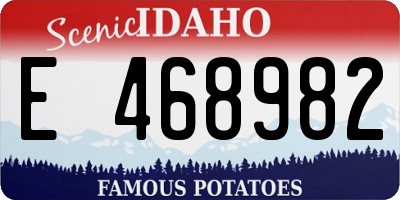 ID license plate E468982