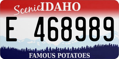ID license plate E468989