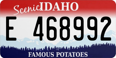 ID license plate E468992
