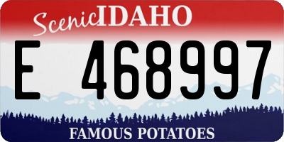 ID license plate E468997