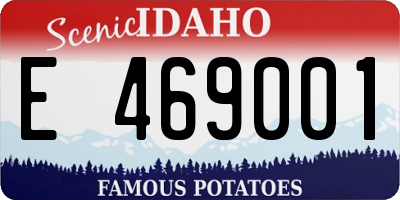 ID license plate E469001