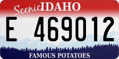 ID license plate E469012