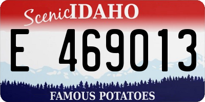 ID license plate E469013