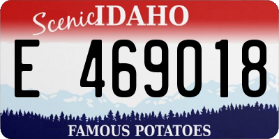 ID license plate E469018
