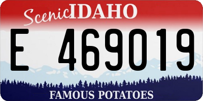 ID license plate E469019