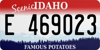 ID license plate E469023