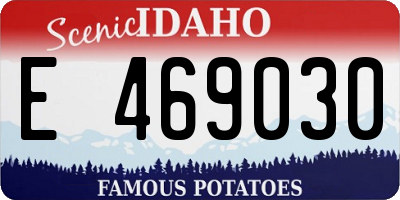 ID license plate E469030