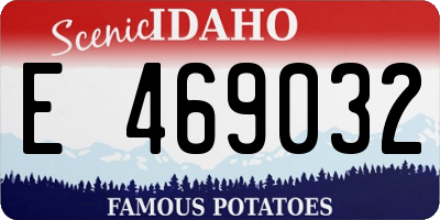 ID license plate E469032