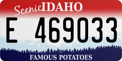 ID license plate E469033