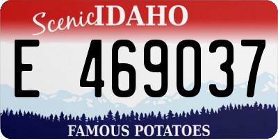 ID license plate E469037