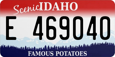 ID license plate E469040