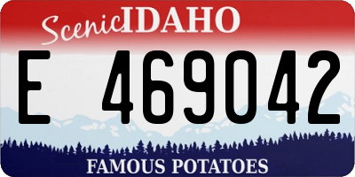ID license plate E469042
