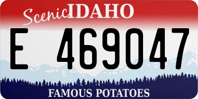 ID license plate E469047