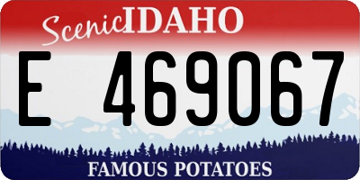 ID license plate E469067