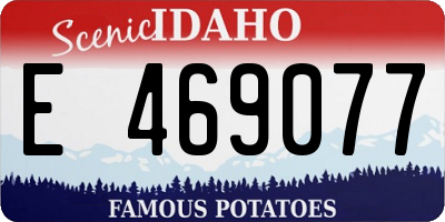 ID license plate E469077