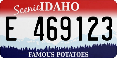 ID license plate E469123