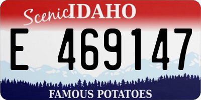 ID license plate E469147