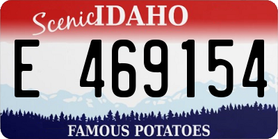 ID license plate E469154