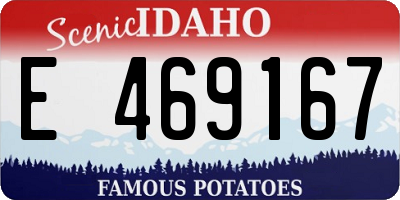 ID license plate E469167