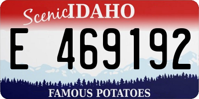 ID license plate E469192