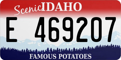 ID license plate E469207