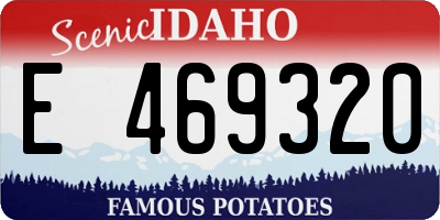 ID license plate E469320