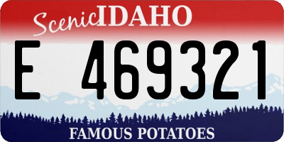 ID license plate E469321