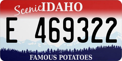 ID license plate E469322