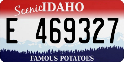 ID license plate E469327