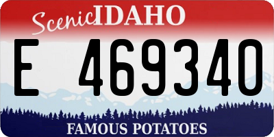 ID license plate E469340