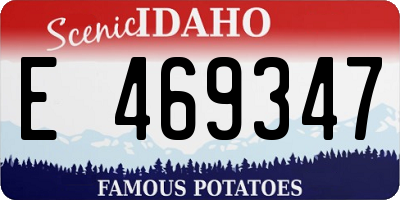 ID license plate E469347