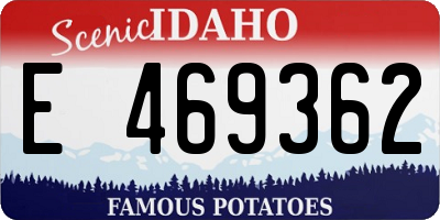 ID license plate E469362