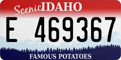 ID license plate E469367