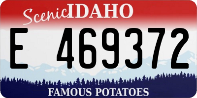 ID license plate E469372