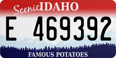 ID license plate E469392