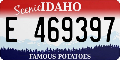 ID license plate E469397