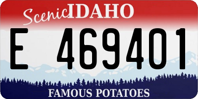 ID license plate E469401