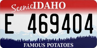 ID license plate E469404