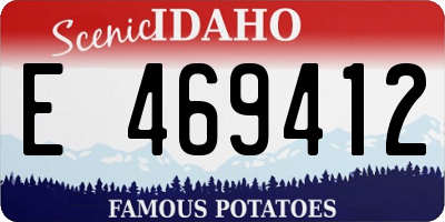 ID license plate E469412