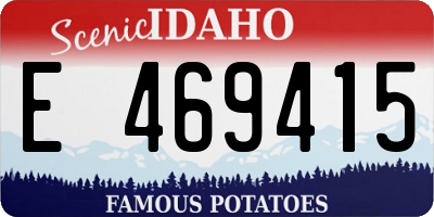 ID license plate E469415