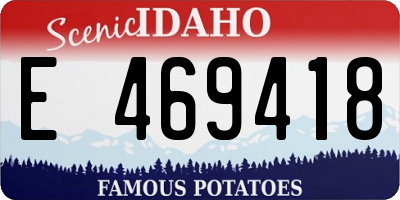 ID license plate E469418