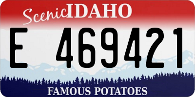 ID license plate E469421