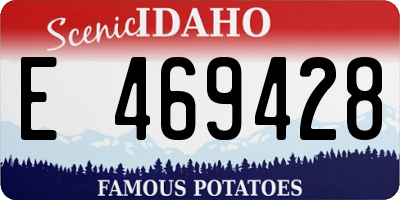 ID license plate E469428