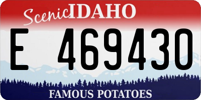 ID license plate E469430