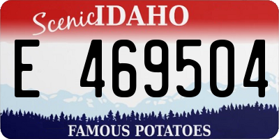 ID license plate E469504